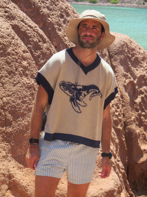 Chaleco ballena gris
